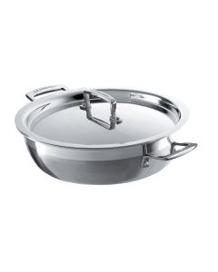 24CM 3 PLY STAINLESS STEEL SHALLOW CASSEROLE LE CREUSET