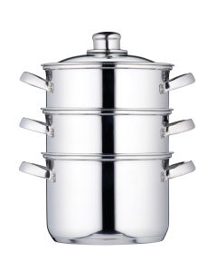 18CM THREE TIER STEAMER STAINLESS STEEL