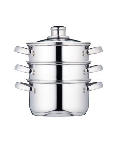 16CM THREE TIER STEAMER STAINLESS STEEL
