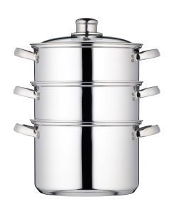 20CM THREE TIER STEAMER STAINLESS STEEL