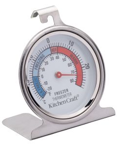 FRIDGE AND FREEZER THERMOMETER STAINLESS STEEL