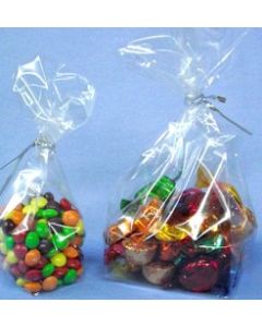 10 X 24CM CLEAR BLOCK BOTTOM CONFECTIONERY BAG